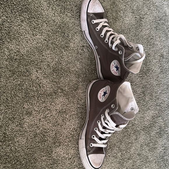 Converse Classic High-Tops in grey and White - Picture 1 of 5
